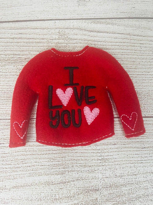 Valentine I love you Elf Sweater