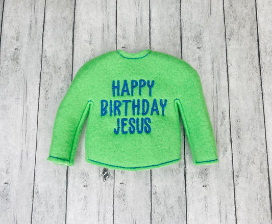 Happy Birthday Jesus Elf Sweater