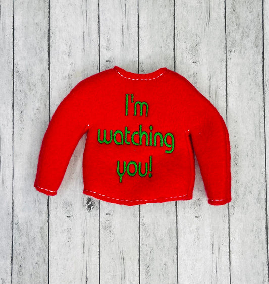 I'm Watching You Elf Sweater