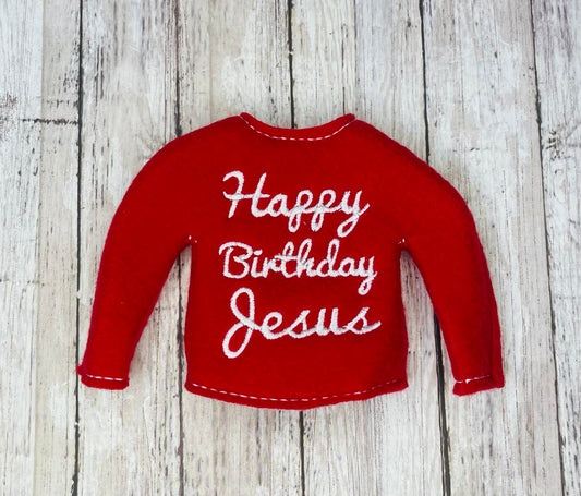 Happy Birthday Jesus Elf Sweater