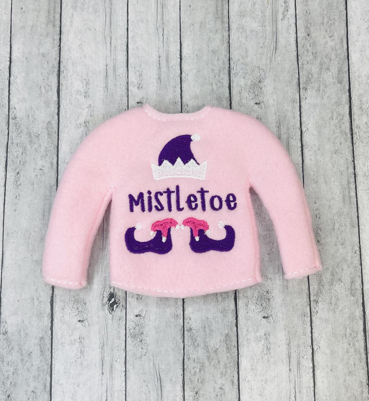 Peronalized Elf Sweater with the name Mistletoe