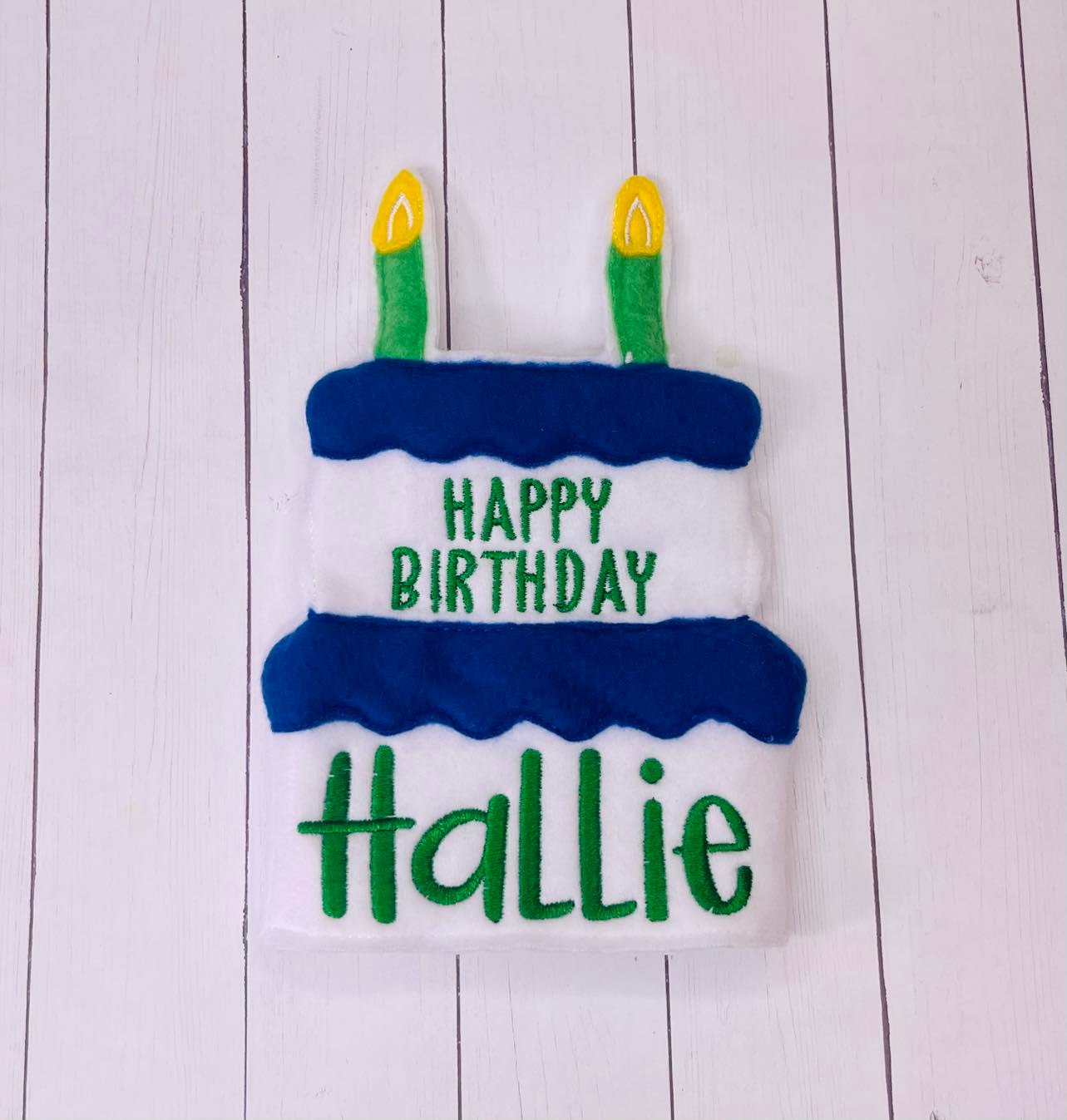 Birthday Cake Elf Sweater personalized with Hallie