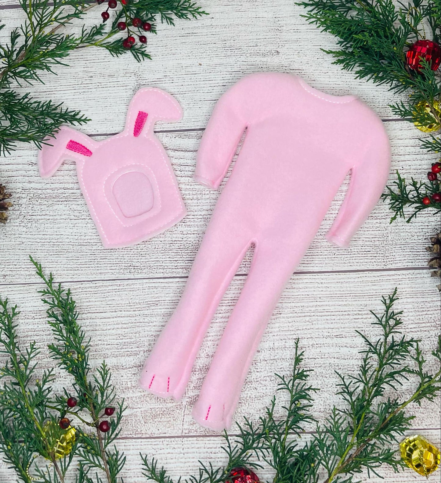 Pink Bunny Suit Elf Sweater