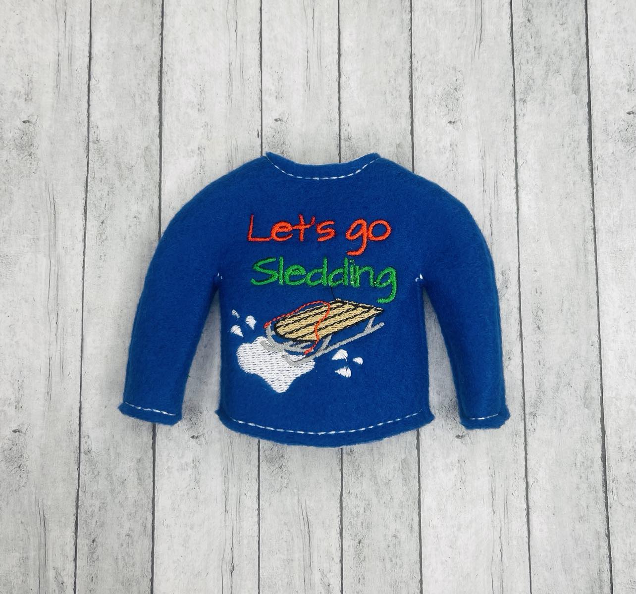 Let's Go Sledding Elf Sweater